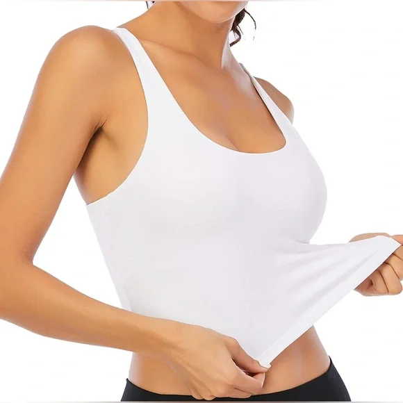 Basic white cropped top - Picture 3 of 8